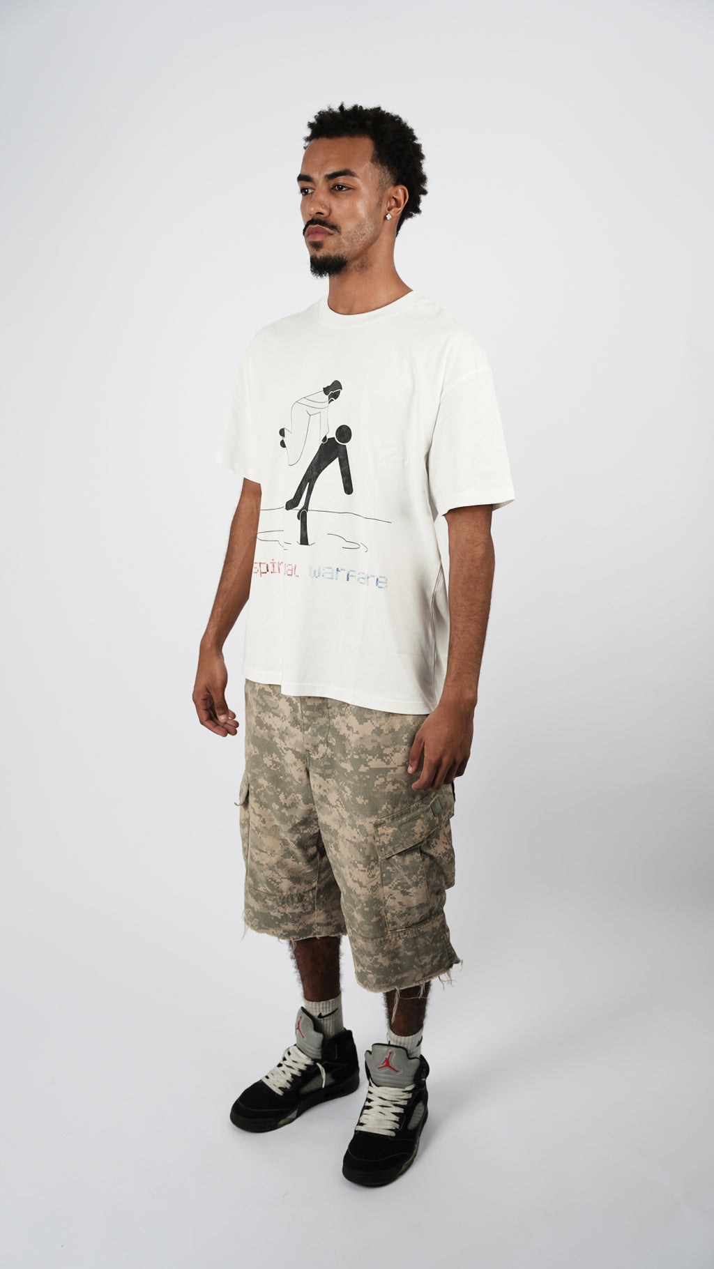 "SPIRITUAL WARFARE" Tee White