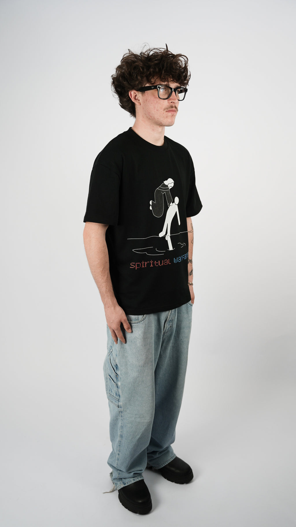 "SPIRITUAL WARFARE" Tee Black