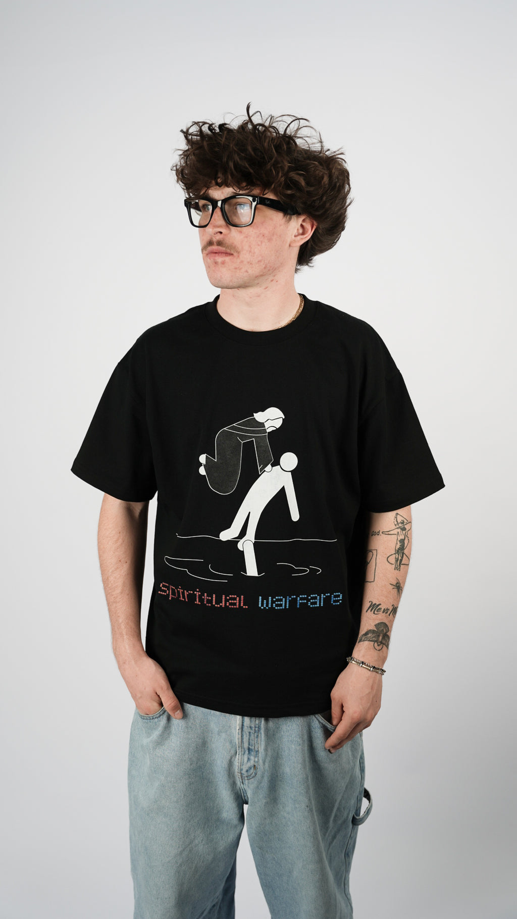 "SPIRITUAL WARFARE" Tee Black